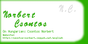 norbert csontos business card